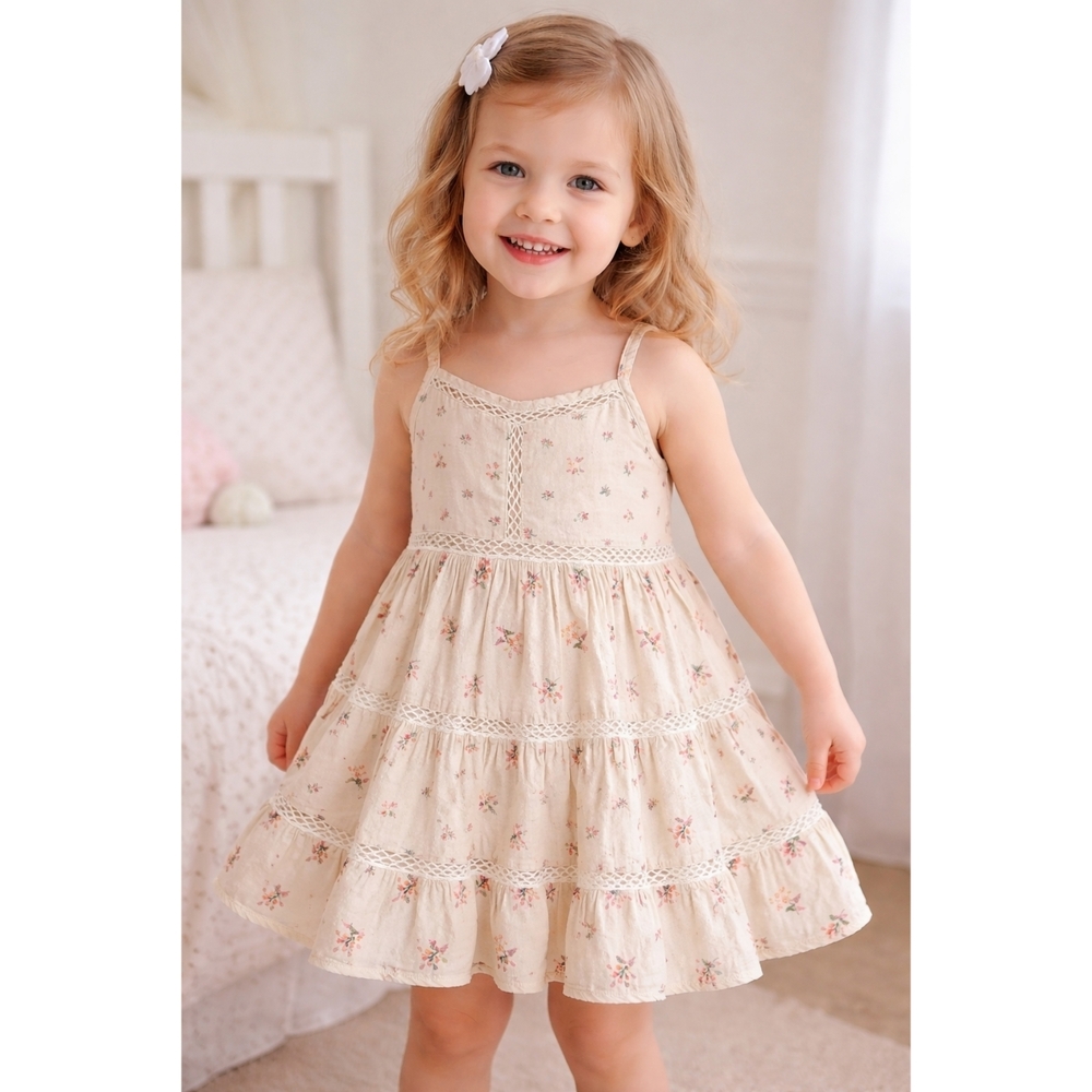 3/25 Gap Floral Cream Kids Dress